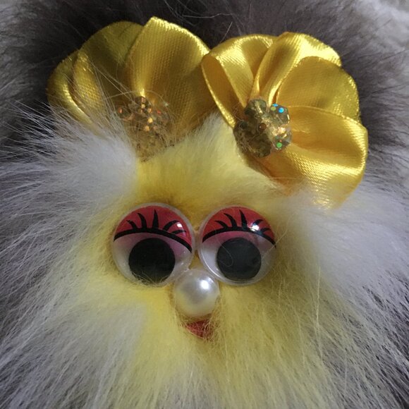 Handmade Kitschy Russian Furby Made of Real Fur - Picture 3 of 8